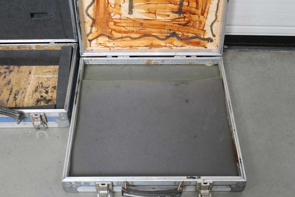 flightcase azul 50 cm por 50 cm