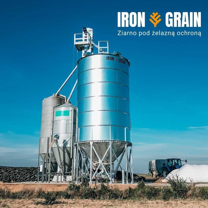 SILOS zbożowy Lejowy 108 ton lej silosy zbożowe stal ocynkowana