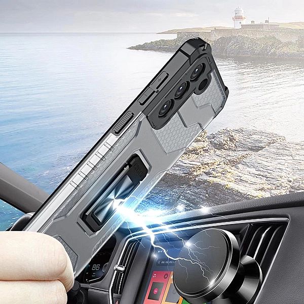 Crystal Ring Case pancerne hybrydowe etui pokrowiec + magnetyczny uchw