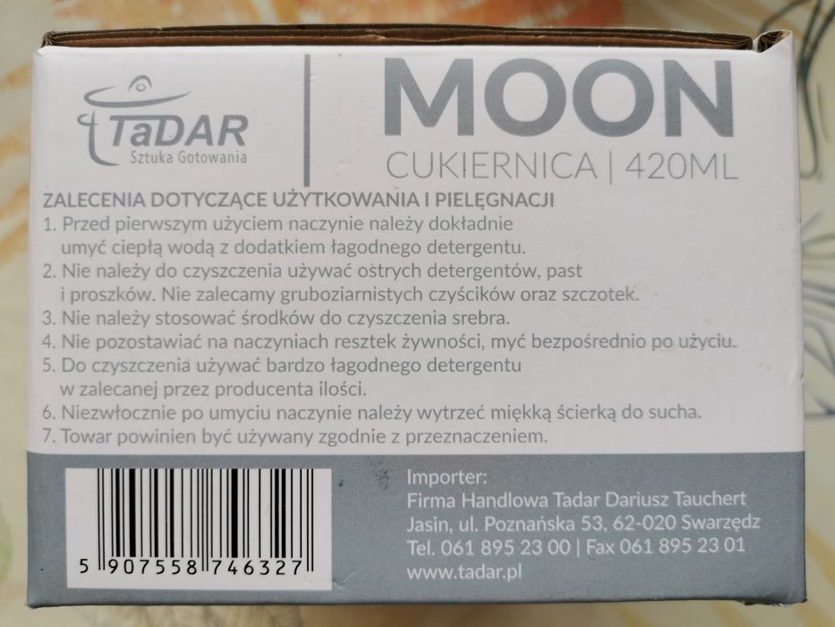 Cukiernica stalowa z łyżeczką 420 ml Tadar Moon