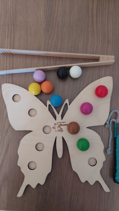 Jogo Borboleta de madeira NOVO