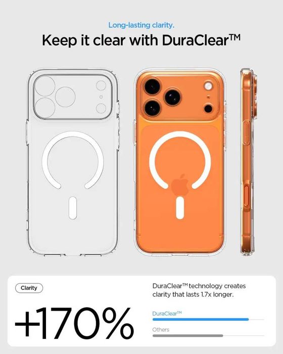 Чехол Spigen Ultra Hybrid MagFit для iPhone 17 Pro Max / iPhone 17 Pro Clear White