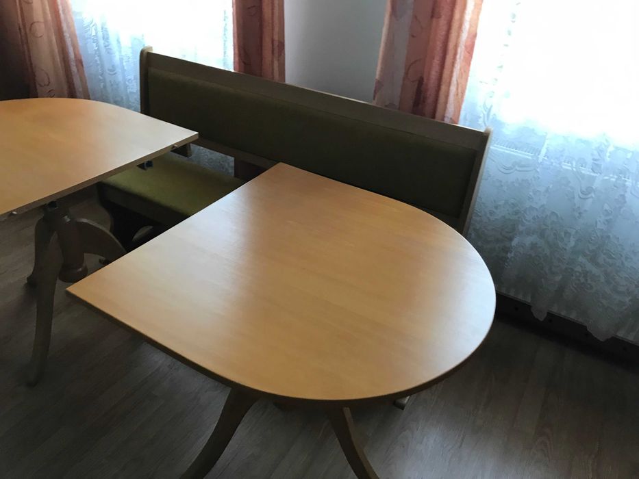 Oryginalny stół bukowy rozkładany jasny ozdobne nog