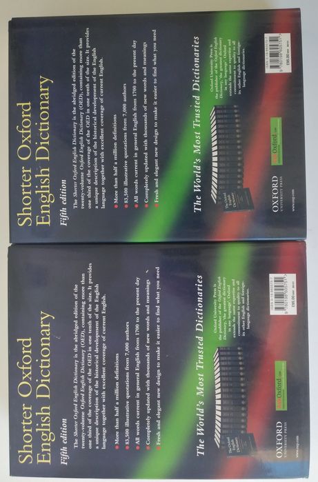 Dicionário Shorter Oxford English em 2 livros