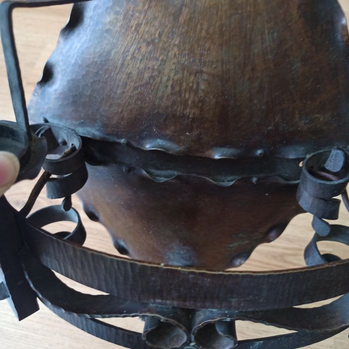 Kinkiet mosiężny kuty