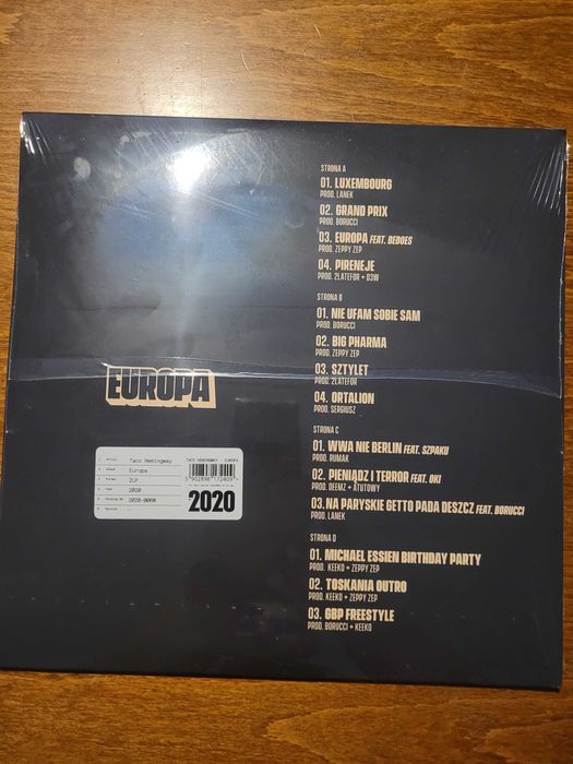 Taco Hemingway - Europa LP Vinyl Folia UNIKAT