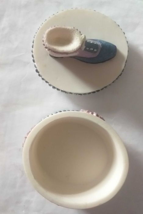 Мини-шкатулка для безделушек, шкатулка для украшений овальная с туфлей