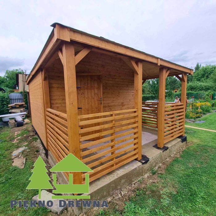 Domek Piotrek 6x4 z tarasem 2x4 Zapraszam