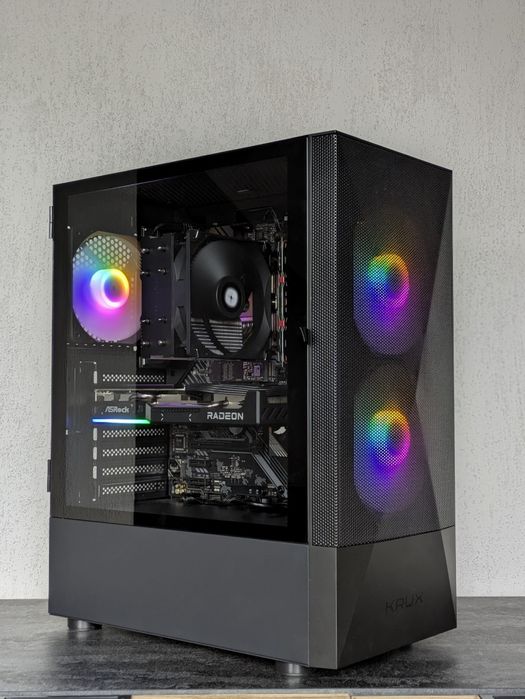 Komputer gamingowy RX 9060XT 16Gb, Ryzen 5 5600X, 32Gb ram, 1Tb, w11