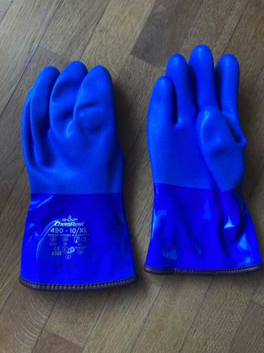 Luvas impermeáveis - proteção frio e químicos Showa 490 tam. XL