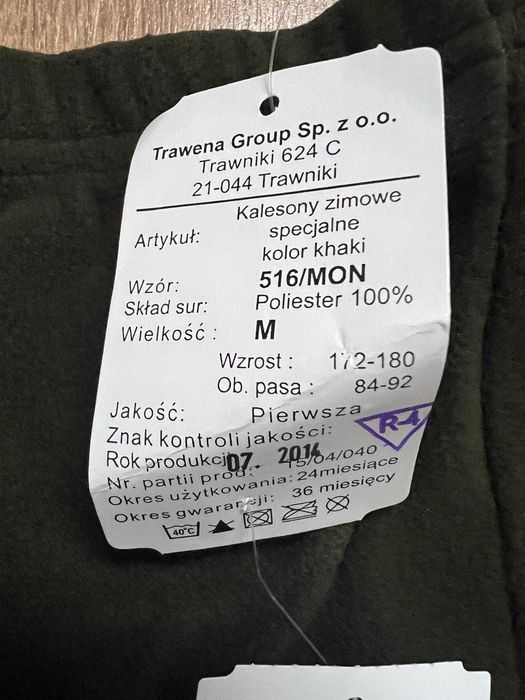 Wojskowe kalesony specjalne wzór 516/MON