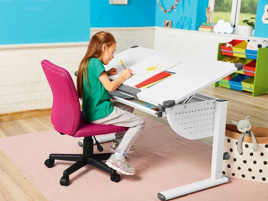 Fotel obrotowy krzesło biurowe dla dzieci 4 - 11 lat ergonomiczny