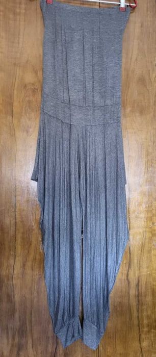 Drop-shoulder jumpsuit, gray algosão, size S64550789665282124