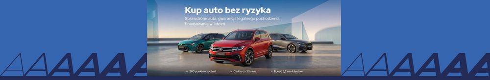 AAA AUTO +19 000 sprawdzonych aut w ofercie! Kredyt i Leasing na miarę. top banner