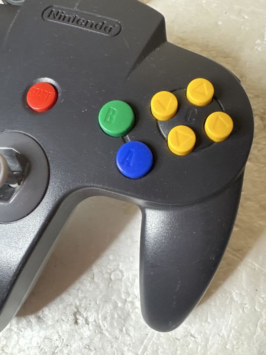 Oryginalny Kontroler pad do Nintendo 64 N64 - NUS-005 - czarny szary