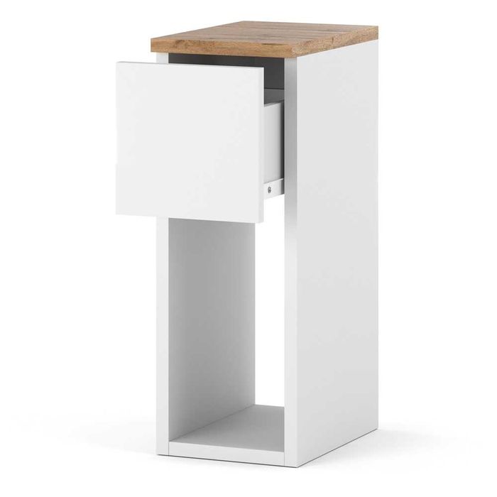 Szafka Nocna Wysoka Wąska 20cm Stolik Nocny Z Szufladą Nowoczesny Mały