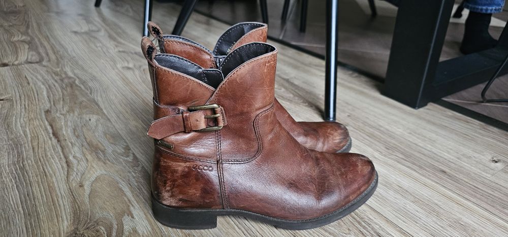 Ecco damskie botki skórzane GORE-TEX rozmiar 37 wkładka 23,5cm używane