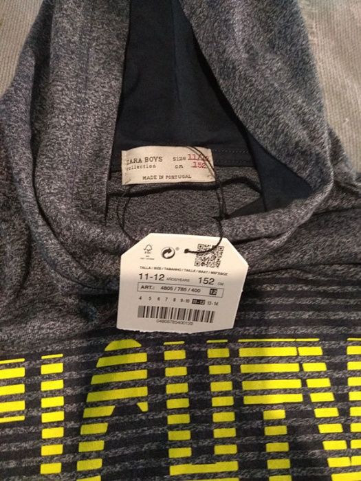 Sweat com gorro (Zara Boys) NOVA