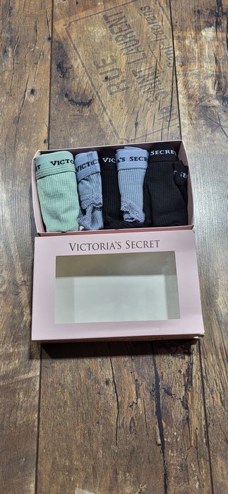 VS komplet stringi damskie bawełna premium koronka L