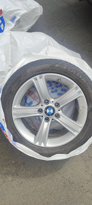 Диски 4 шт BMW 3 F30 R17 c датчиками и зимней резиной FULDA остаток 8+