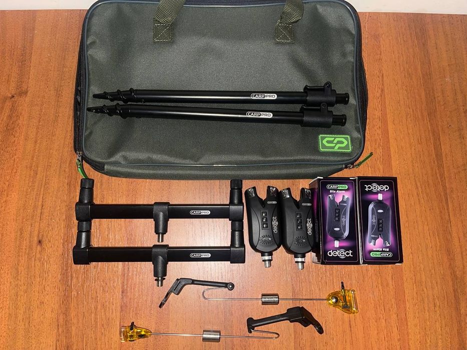 АКЦІЯ! Буз-бар Carp Pro на 2 вудлища + 2 сігналізатора + 2 свінгера