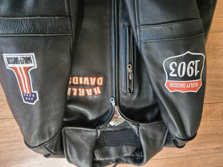 Casaco pele Harley Davidson tamanho L para homem