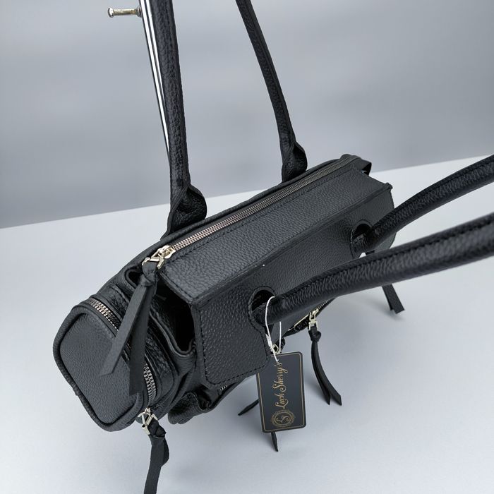 Сумка жіноча Luck Sherry's шкіряна женская кожаная черная коричневая