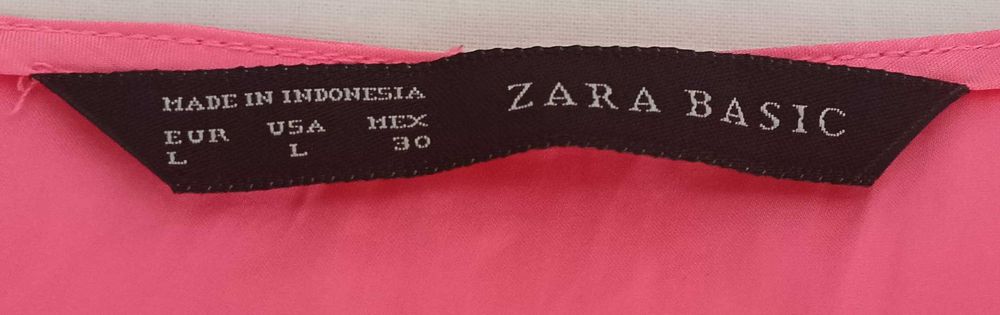 Blusa Rosa Zara Basic T38 (L) | Blouse Rose Zara L
