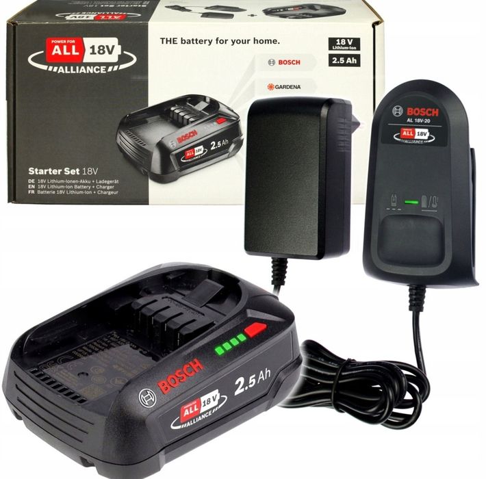 Ładowarka AL18V-20 + akumulator PBA 18V 2,5Ah BOSCH