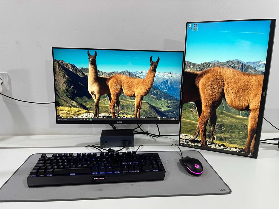 Setup Completo: PC Gaming (NZXT) + 2 Monitores Dell 24" + Periféricos