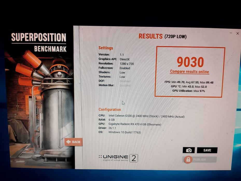 Відеокарта Gigabyte RX 470 4Gb Нові термопрокладки обслужена робоча