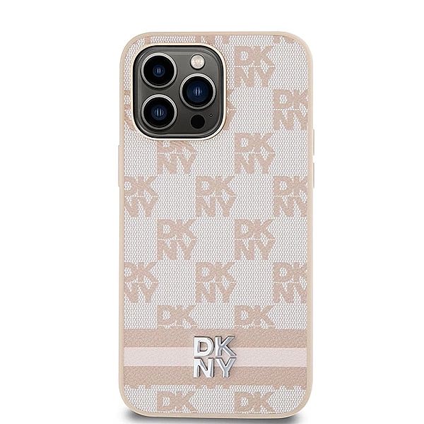 Etui DKNY Leather Checkered Mono Pattern & Printed Stripes na iPhone 1