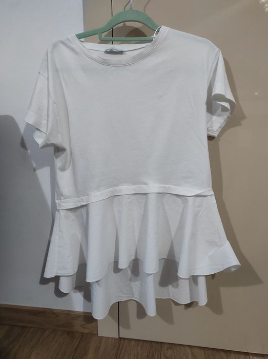 Bluzka z baskinką ZARA rozmiar S