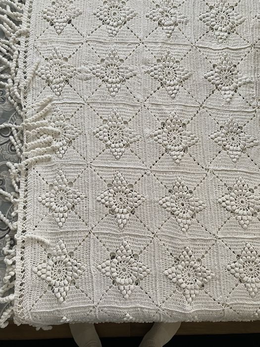Colcha cama crochê