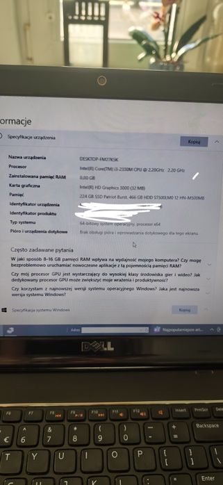 Laptop, laptopy, komputer stacjonarny PC