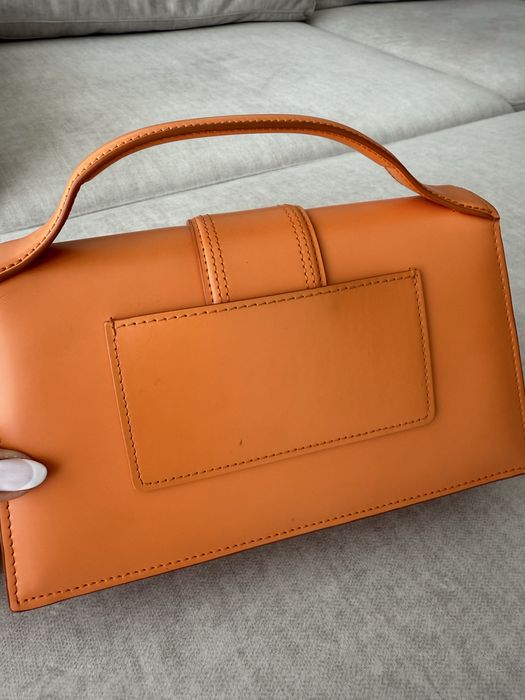 Mala Jacquemus Le Grand Bambino original – cor laranja