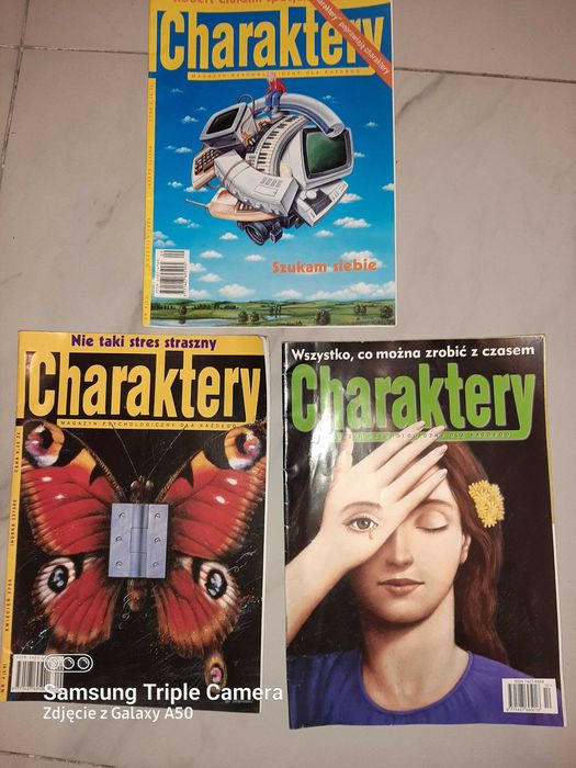 Psychologia „Charaktery” Magazyn 9/1999, 4/2000, 10/2001, stan b.dobry