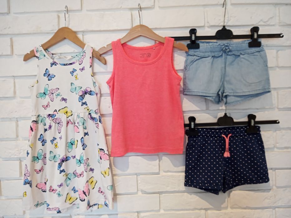 Zestaw ubranek na lato, H&M, Lindex, rozm 104