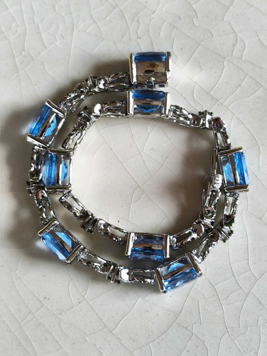 Luksusowa Bransoletka Le Vian z brylantami 2,20ct i topazami / certyfikat