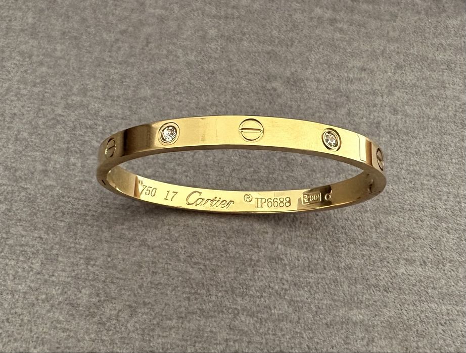 Bransoletka cartier stal 316L cyrkonia złota 16,17,19