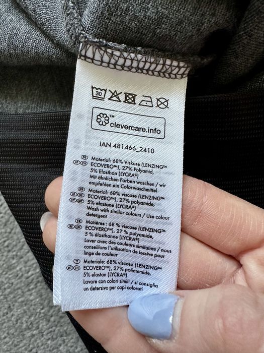 Szare legginsy z czarnymi wstawkami Esmara