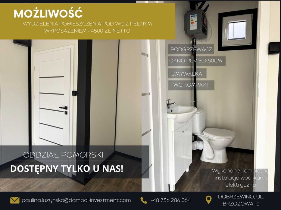 Pawilon biurowy gotowy 6X3 / 18m2 / handlowy, usługowy