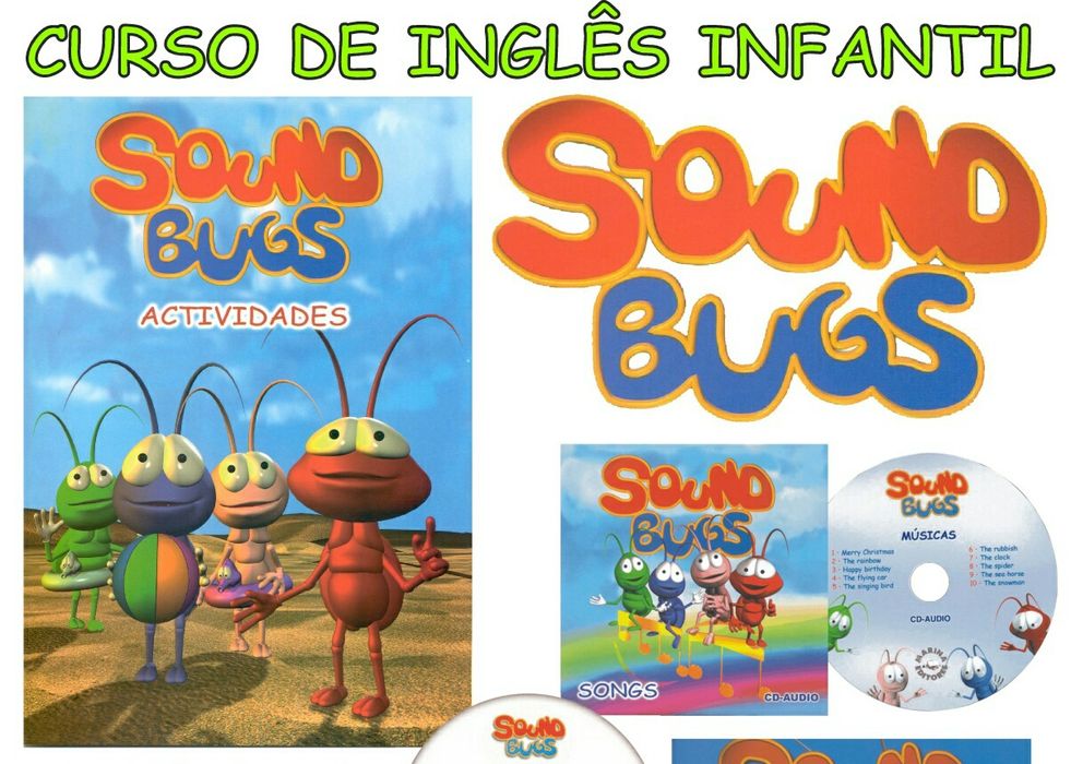 Sound Bugs - Curso infantil de inglês, partir dos dois anos - NOVO
