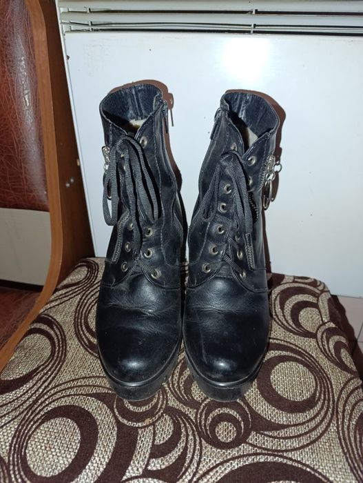 Чоботи зимові шкіряні