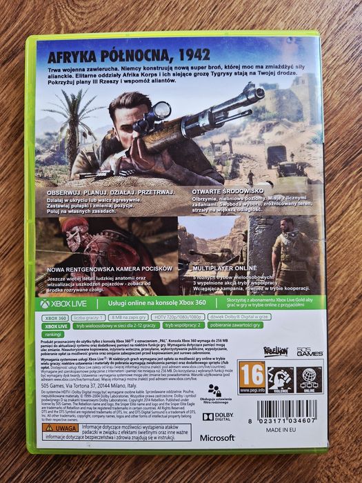 Sniper Elite III (PL) XboX 360
