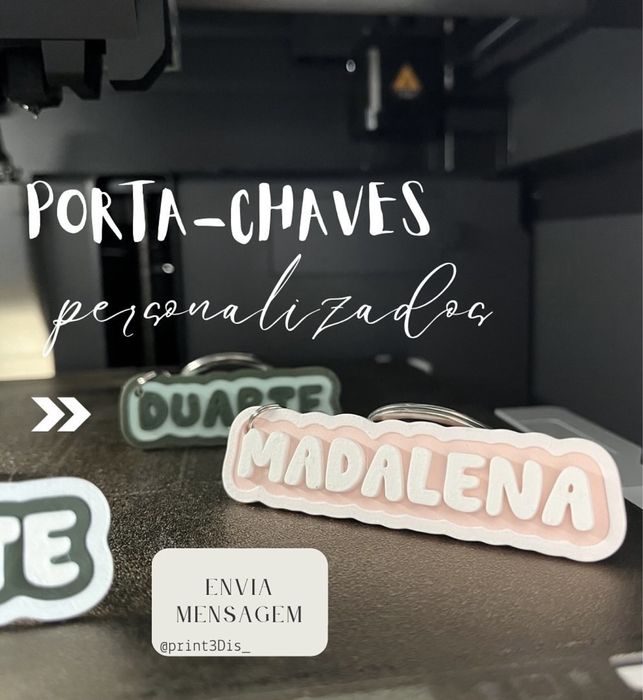 Porta-chaves personalizáveis com nome