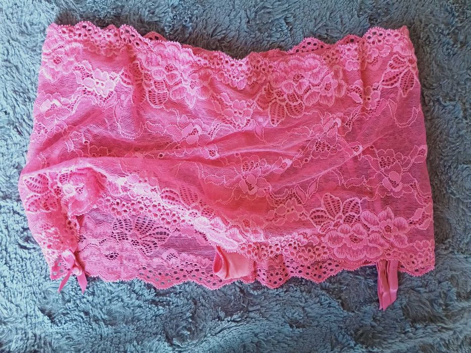 Różowy sexy Pas do pończoch Victoria's Secret