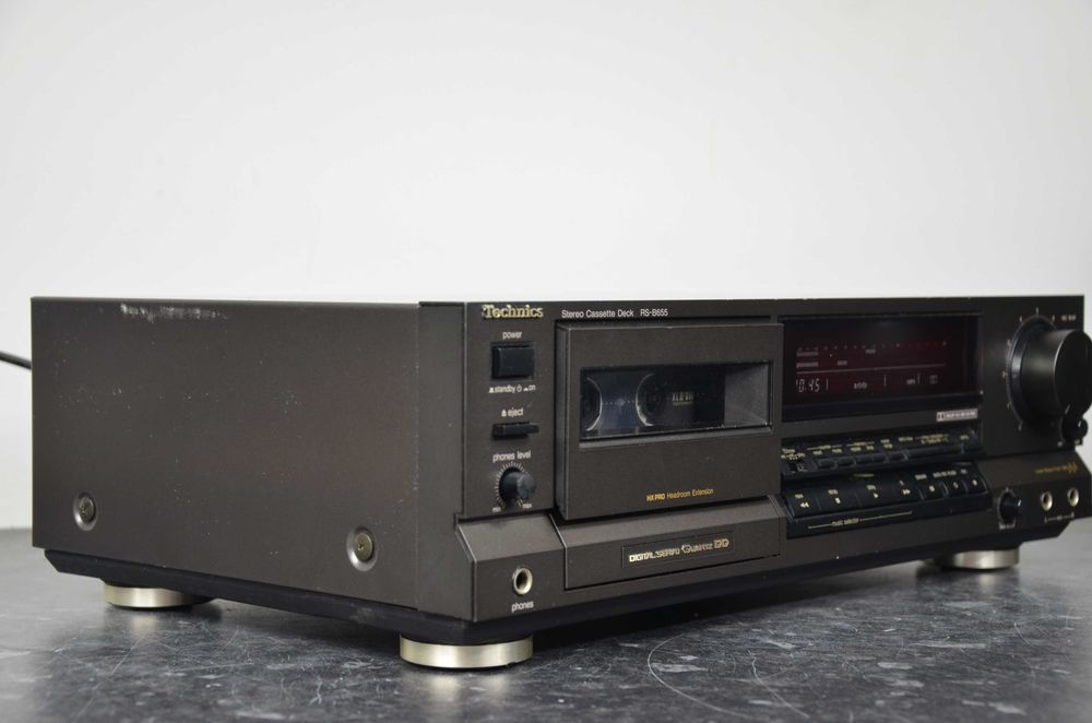 Magnetofon kasetowy Technics RS-B655 Quartz DD Digital Servo czarny