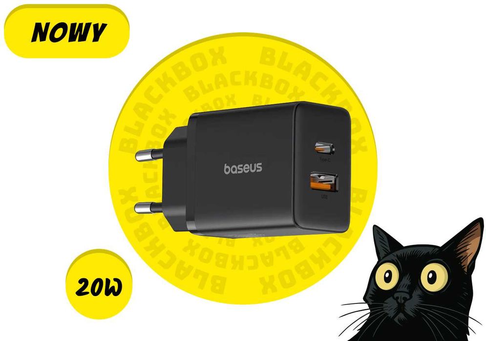 [NOWY] Ładowarka Baseus Fast Charging 20W USB-C/USB-A