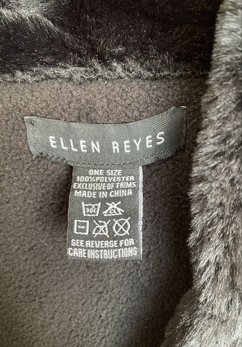 Eleganckie czarne poncho Ellen Reyes cape kardigan oversize na wiosnę
